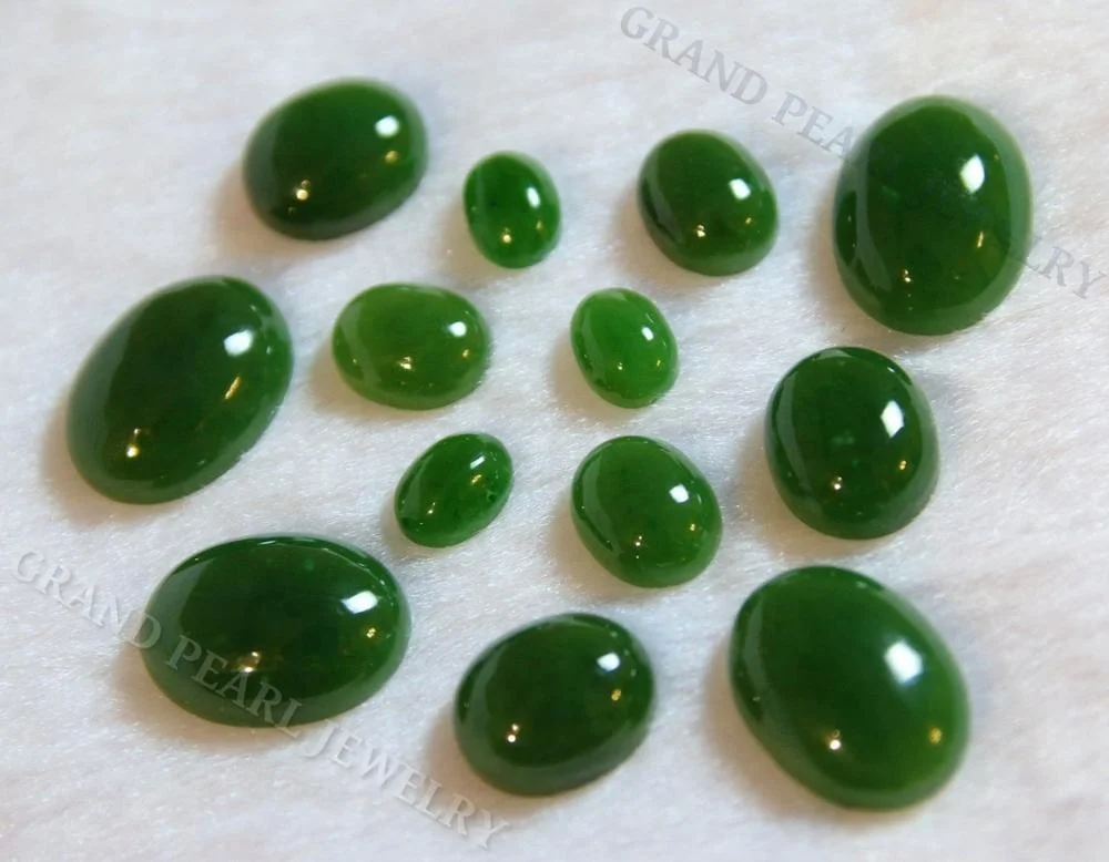 8x10mm-15x20mm - Nephrite Jade Cabochons - Oval