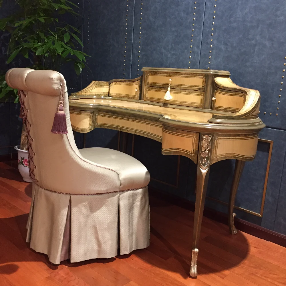 
Hot Sale Luxury Bedroommakeup table Solid Wooden Dresser Furniture Dressing Table Modern Dressing Tables Set For Home Decoration 