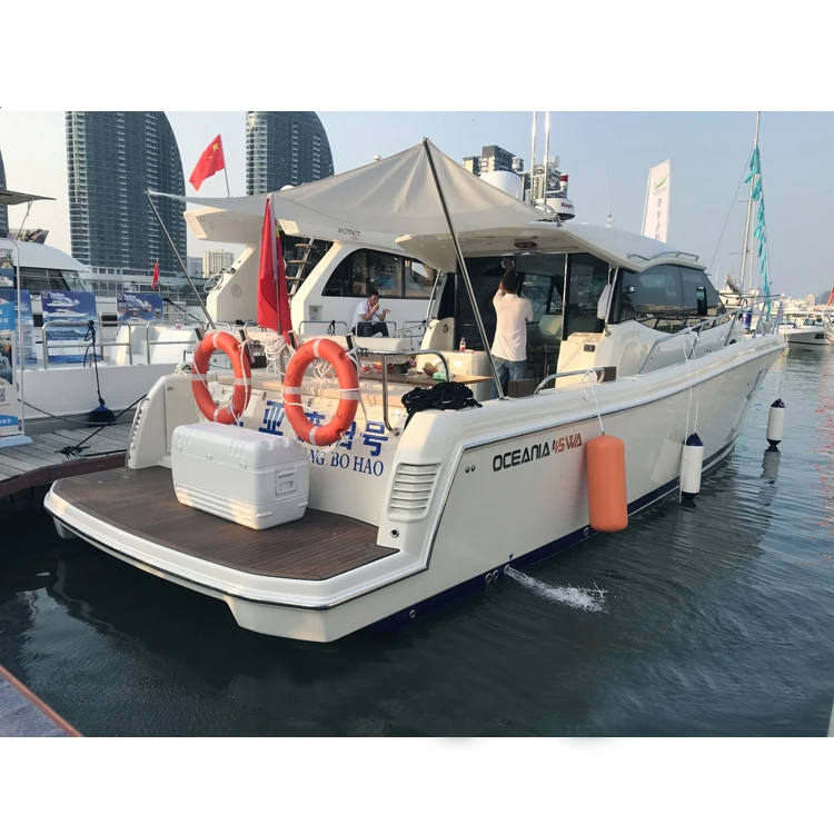 OCEANIA 45WA Luxury Sport fishing boat fiberglass  cabin yacht with outboard or  inboard version support for custom