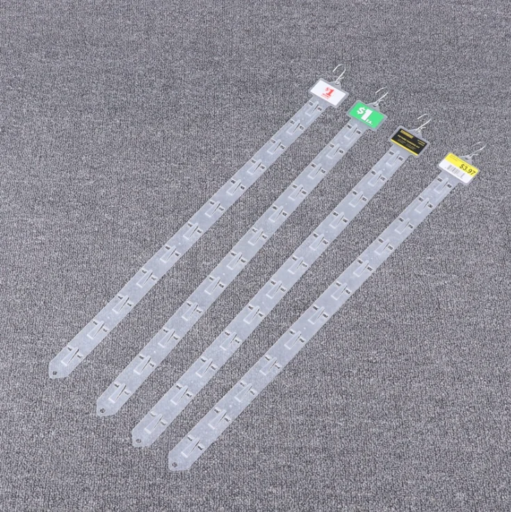 
Bespoke printed supermarket plastic hanging display clip strip plastic supermarket hanging 