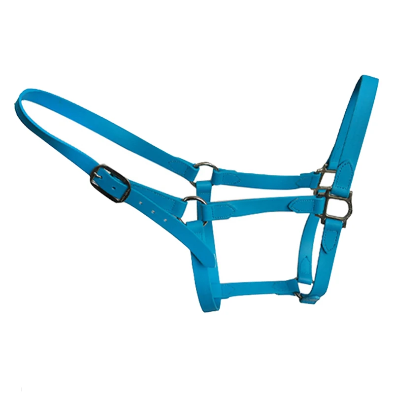 Equestrian Essential Horse Products Easy-Care Western Headstall PVC Leather with White Cotton Models Brass Fittings Horse Riding