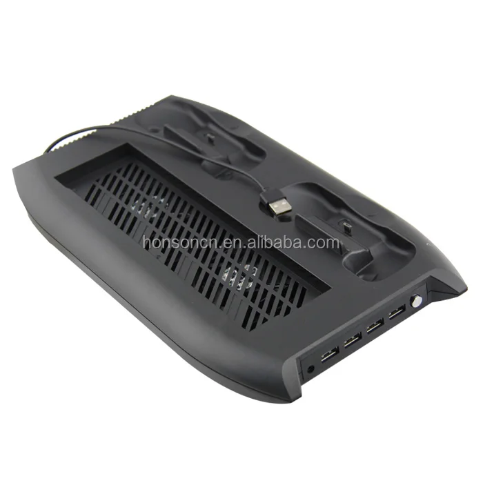 Онлайн оптом многофункциональный зарядное устройство охлаждающая подставка 4 USB HUB с 1 корзина для Xbox One X консоли