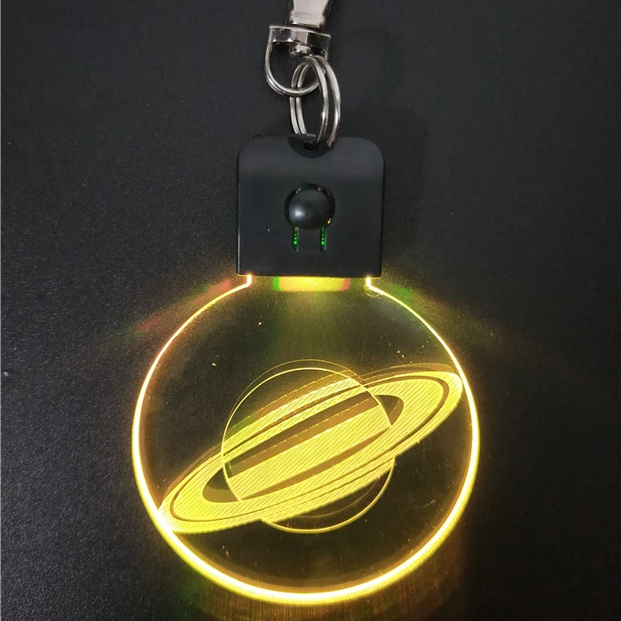 
Awesome Saturn shape universe planet 3D Led Night lamp keychain keyring creative birthday gift promotion gift 