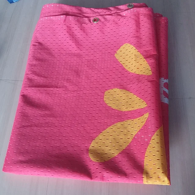 Outdoor Decorative Hanging Wall Decoration Polyester Mesh Hanging Wall Scroll Banner For Sport
