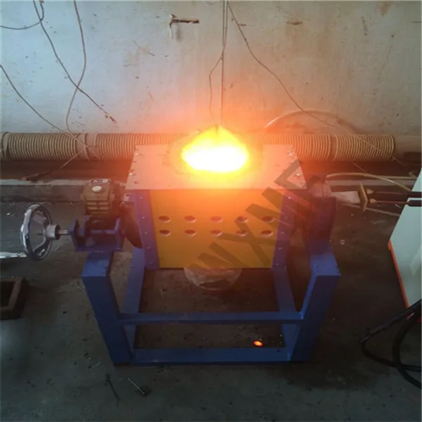 Induction Crucible Melting Electric Furnace For Sale Golden Copper And Steel Materials