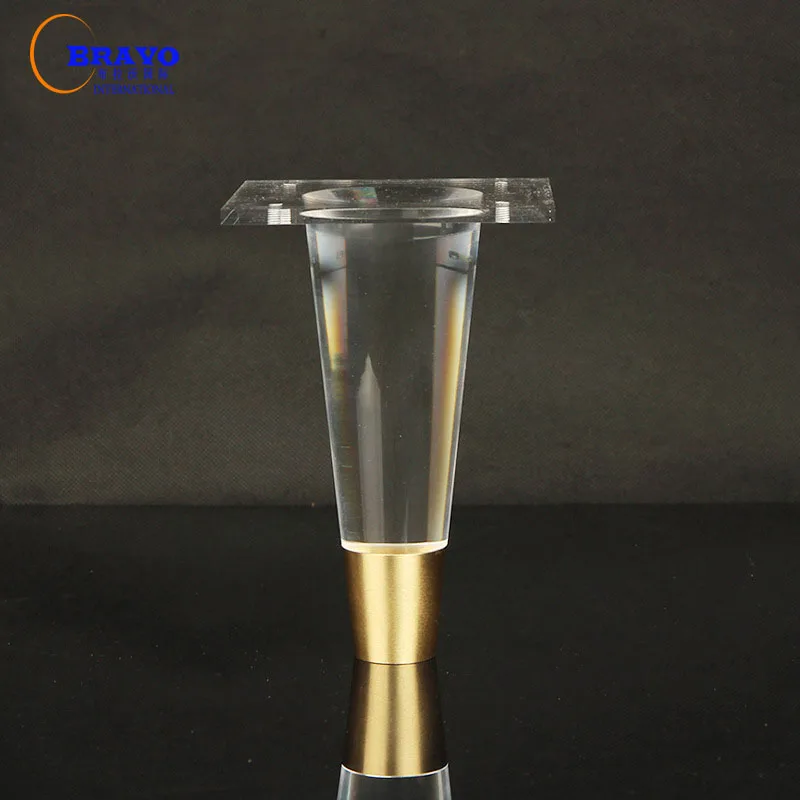 Bespoke High End  Clear Acrylic Plexiglass  Furniture Legs for sofa Cabinet Chair Table