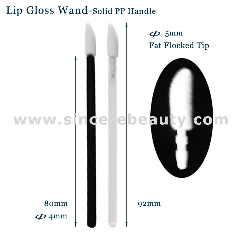 
Crystal Handle Disposable Lip Gloss Wand with Flocked Lint-free Applicator 