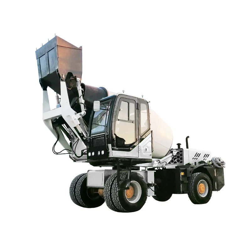 Self Loading 3 Cubic Meters Concrete Mixer With Loader