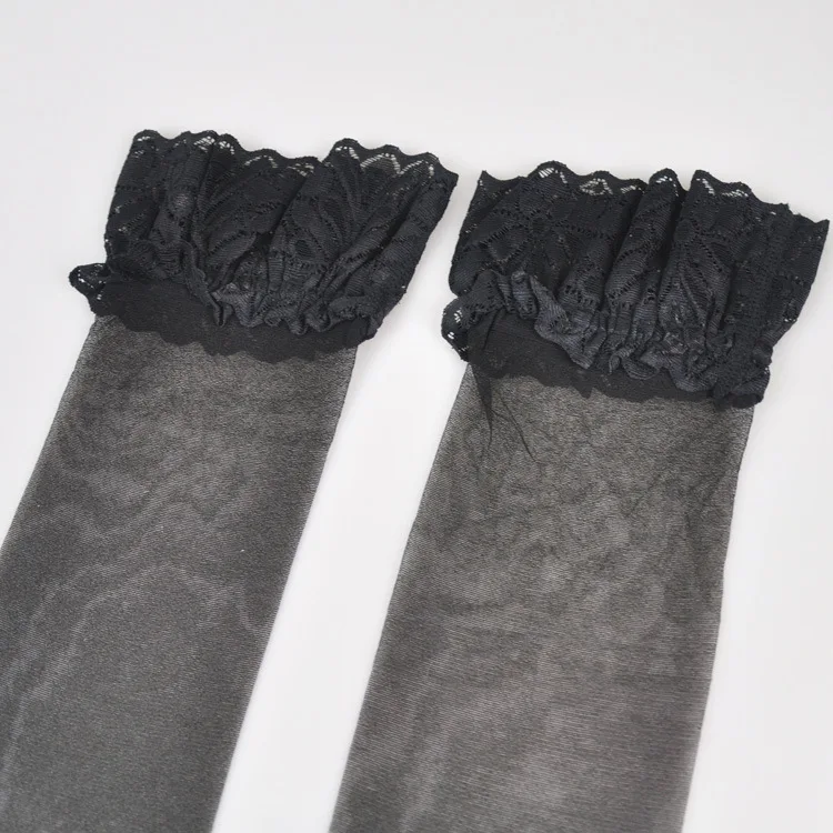 Beileisi женские чулки до бедра с прозрачным кружевным верхом