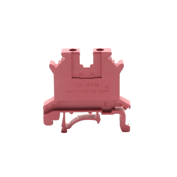 BAOTENG Factory Price UK waterproof plastic electric feed through din rail 4mm2 screw terminal block 2.5mm