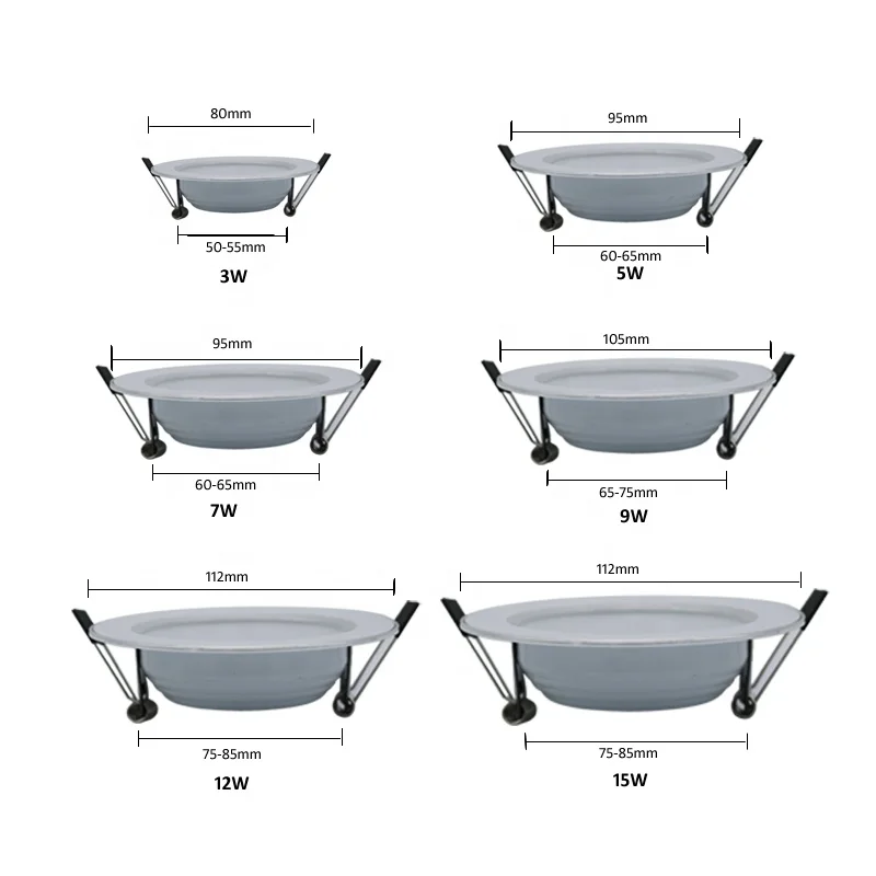 Smart LED Downlight 3W 5W 7W 9W 12W 15W Round Recessed Lamp 220V 110V Led Bulb Bedroom Kitchen Indoor LED Spot Lighting