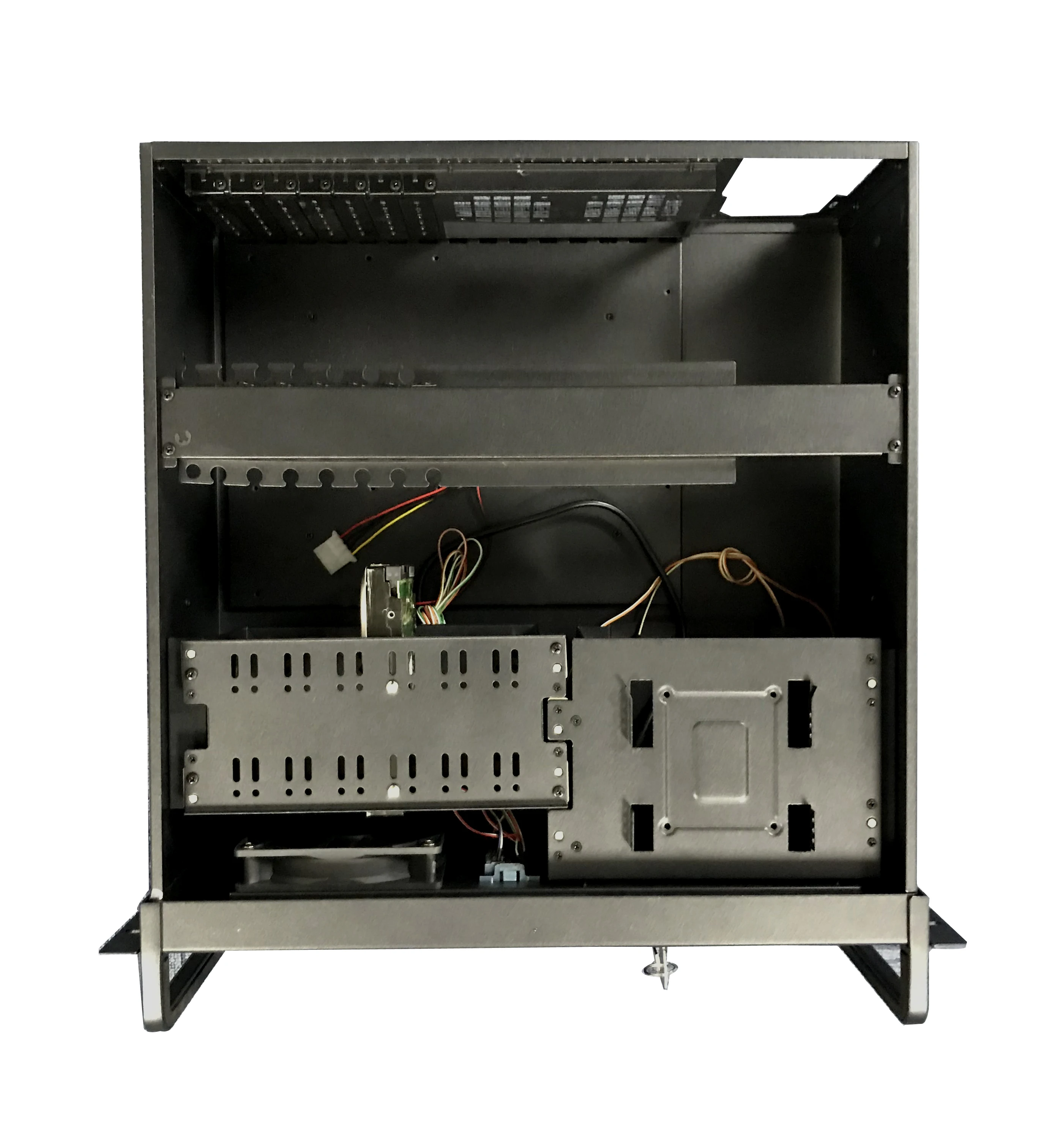 Black 4U  server case  short 450mm  rackmount chassis 7bays industrail case