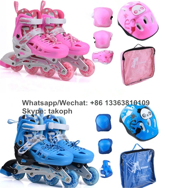  Boys Girl Skate Shoes Adult Adjustable Inline Flashing Roller Quad Skates Wholesale for Kids