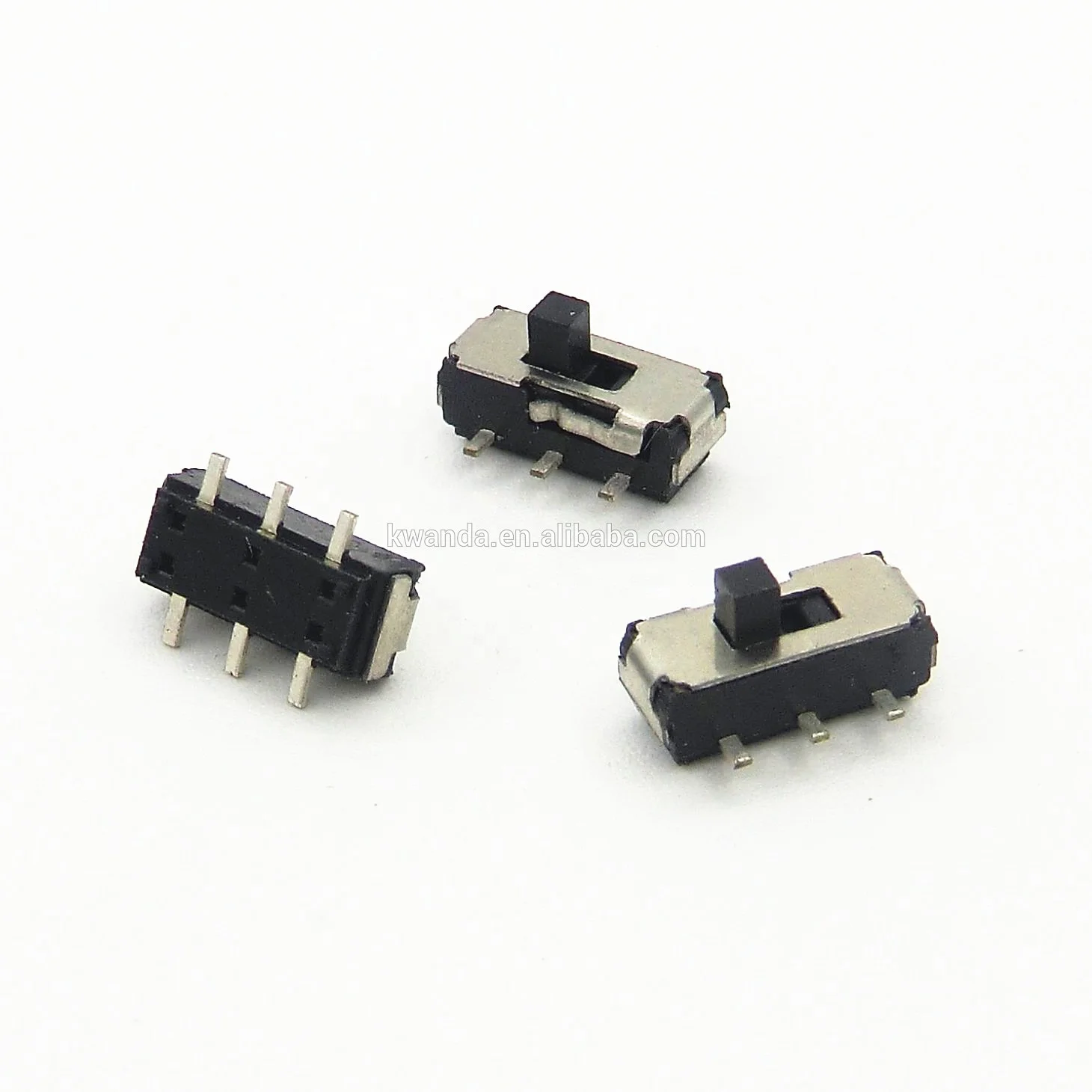 2p2t 6V Smd Smt 2 Position 6 Pin Mini Small Right Angle Smt Type Micro Sliding Switch