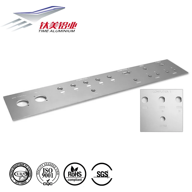 
OEM brush anodized amplifier control aluminum front panel with precision cnc machining 