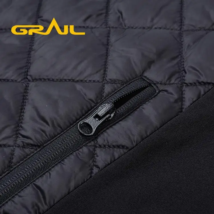 Hot selling fashion long sleeve custom black hybrid jacket men winter coat