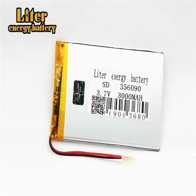 Перезаряжаемый литий-полимерный аккумулятор 356090 3000 мАч 3,7 в для горячего жилета