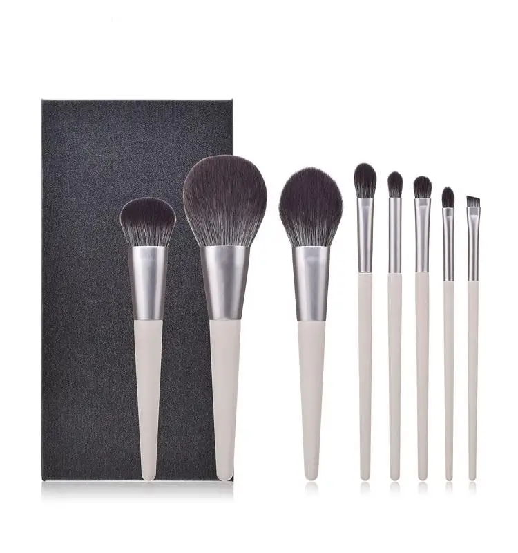 Wholesale Beauty 8 pcs Blending Cosmetic Custom Makeup Brush Set With Gift Box Face Powder Blush Brush Set