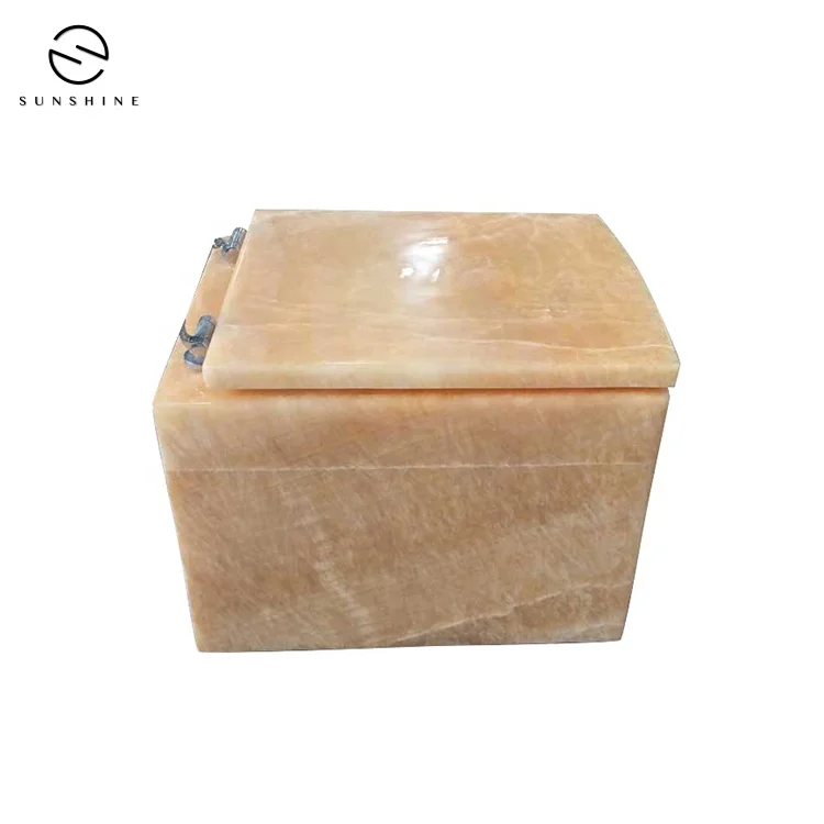 Natural Marble Stone Onyx Toilet Without Tank