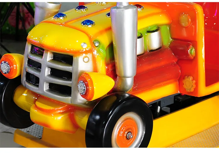 Factory Price Coin Operated Arcade Indoor Sport Amusement Tractors Kids Swing Car Game Machines  For Sale