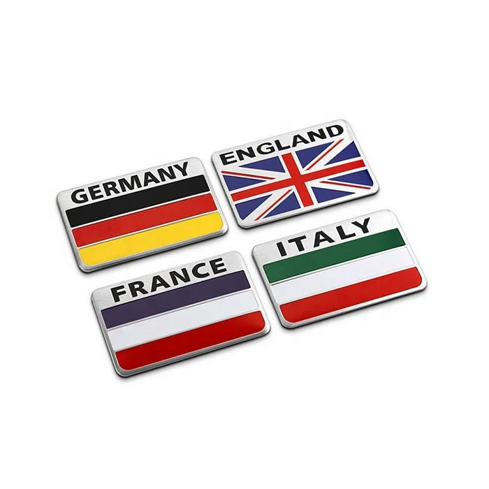 High Quality Aluminum Alloy Type And Embossed Style Custom Souvenir Decorative Metal National Flag Emblem