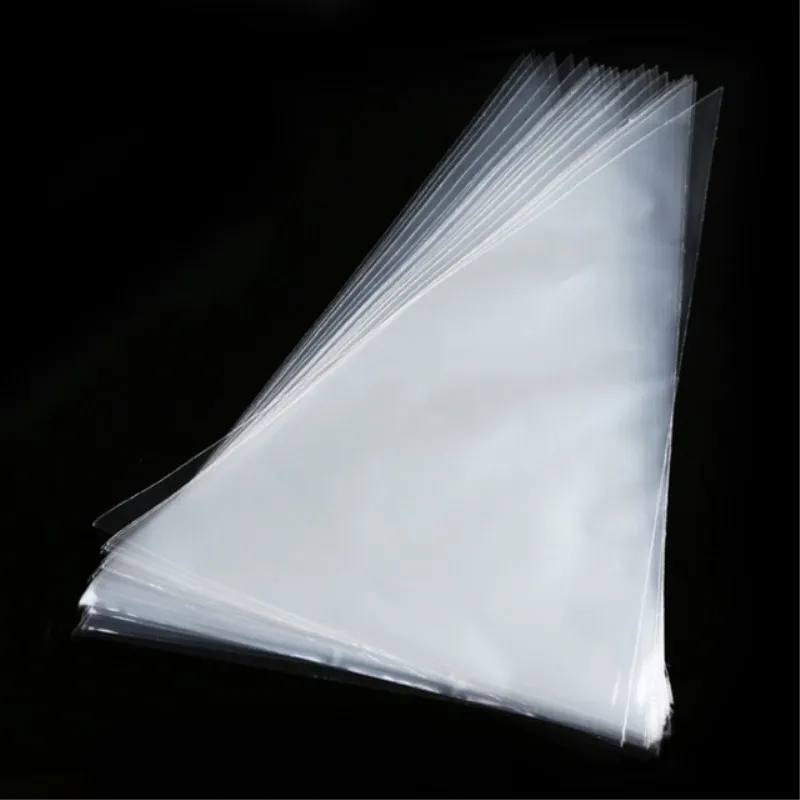 Sweets Cone Bags Cellophane Clear Cone Plastic Bags with Assorted Twist Ties for Party and Sweets