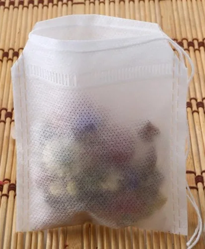 
Non woven fabric tea coffee bag with drawstring 