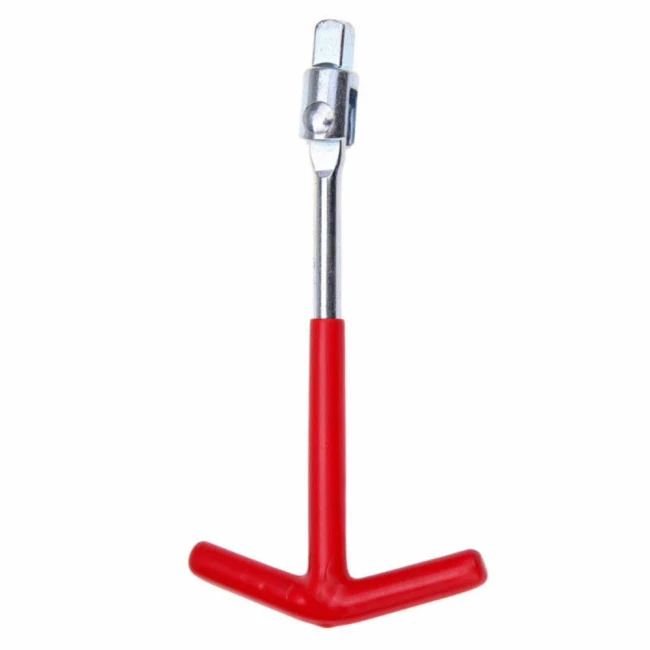 16mm Auto Car T-Handle Joint Spark Plug Socket Wrench 16mm Remover Installer Tool Red+Silver