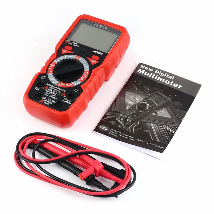 
HC990D Professional High Precision Multimeter Tester True Rms 6000 Counts Digital Multimeter 