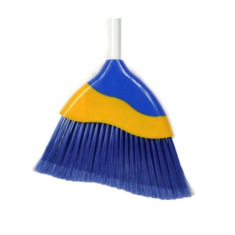 new design floor clean plastic broom premium factory broom in china with soft fiber escobas