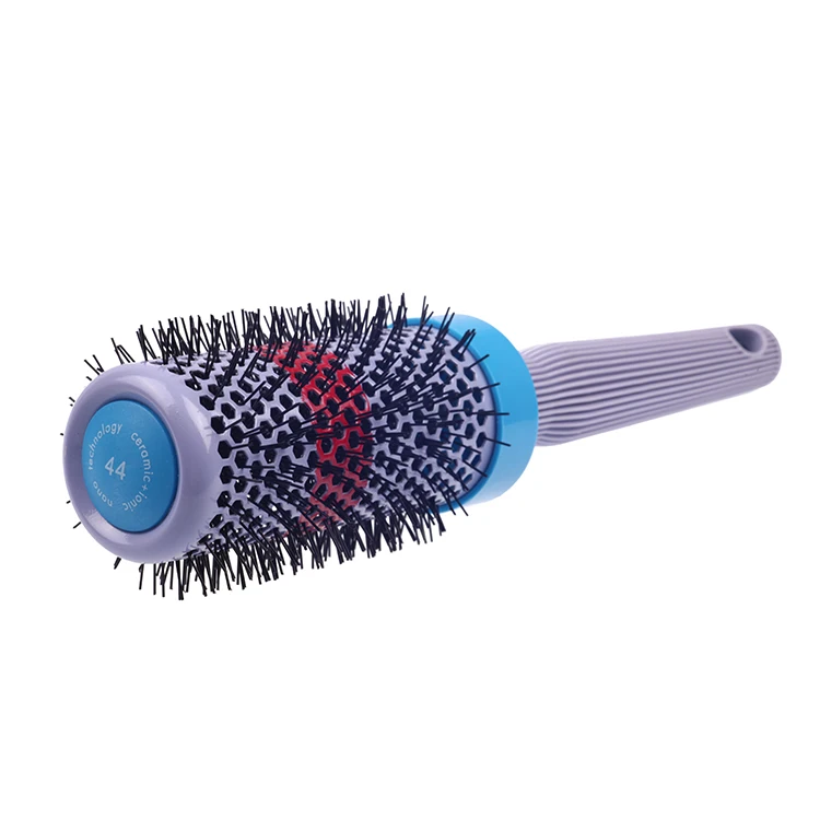EUREKA 9408CBY Anti-slide Handle Heat Resistant Temperature Sensitive Ceramic Painting Aluminum Barrel Round Hair Salon Brush
