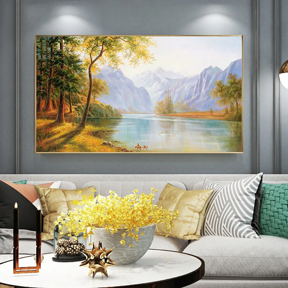 Realistic handpainted sample oil paintings granite landscape natural