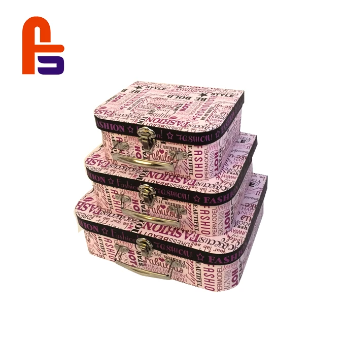 cardboard sutcase with handmade stitches Eco Friendly Big Purse Suitcase Briefcase Bag Gift Paper Cardboard Box  Packaging