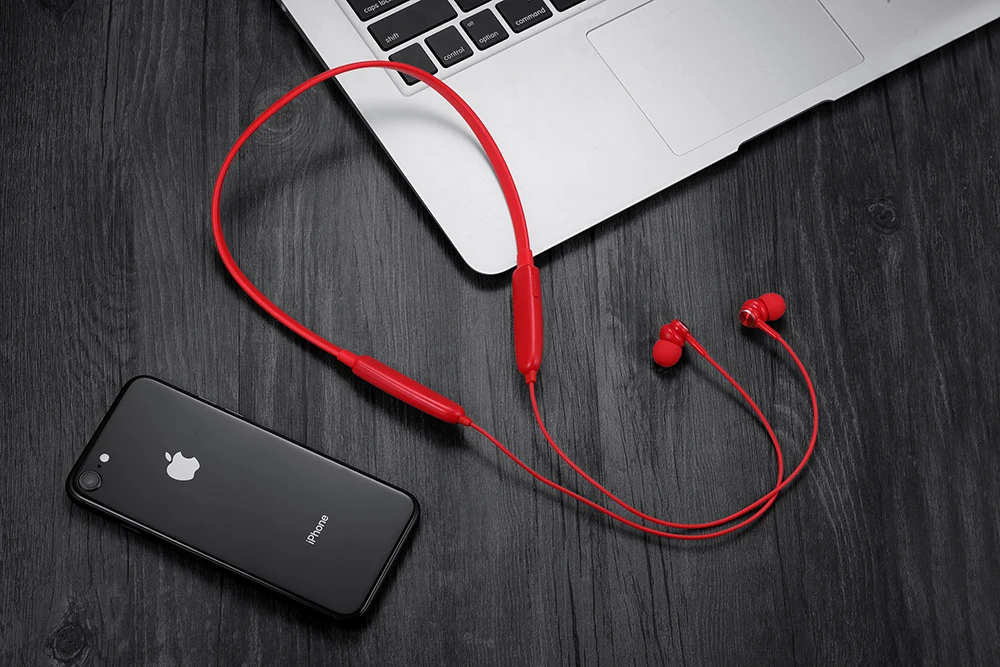 High quality  super bass stereo blue tooth earphone neckband wireless BT headset with noise cancellation magnetic