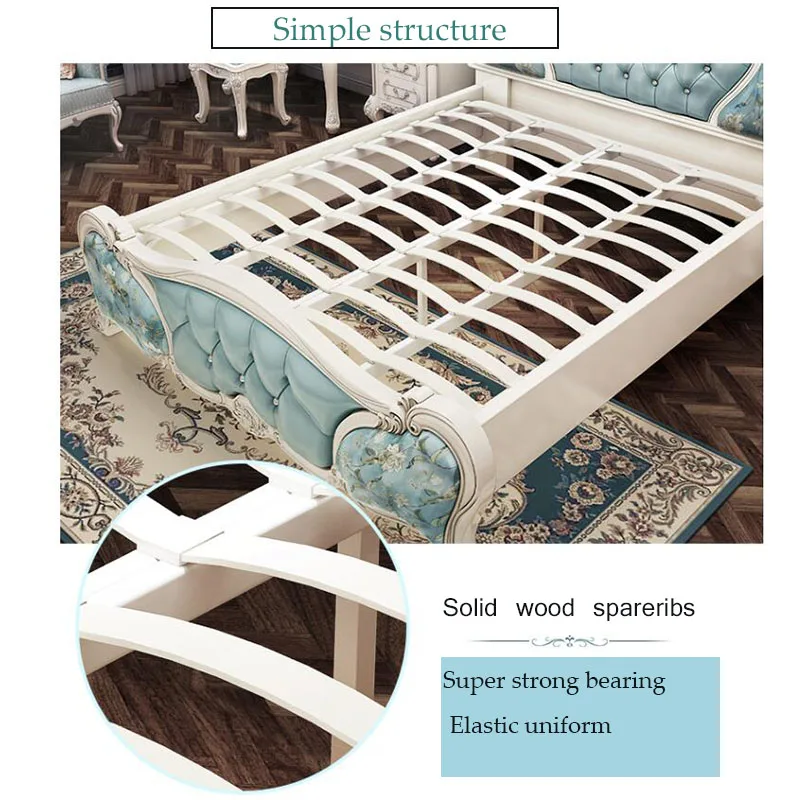  Лидер продаж европейская роскошная кожаная мебель для спальни Королевский размер