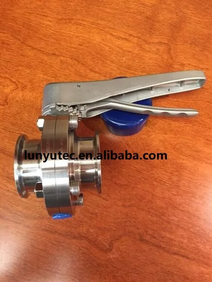 
Hygienic Tri Clamp Butterfly Valve With Stainless Steel Handle For Food Grade 