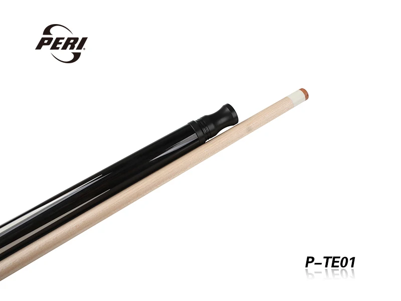 Hard maple and ebony inlay P-TE01 billiard cue stick with cue cleaner
