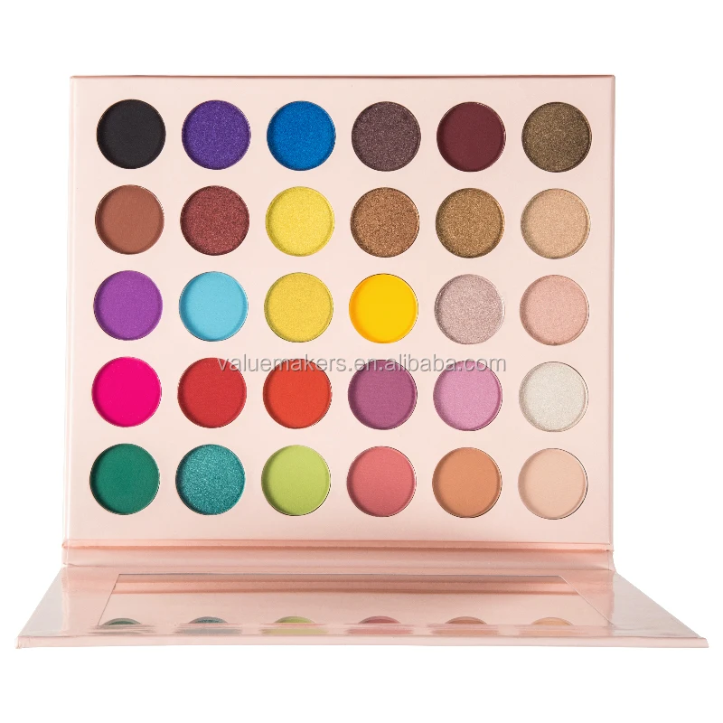 30 Colors Bright Pink Natural Eyeshadow Palette High Pigmented Cruelty Free Waterproof Eye Makeup Kits