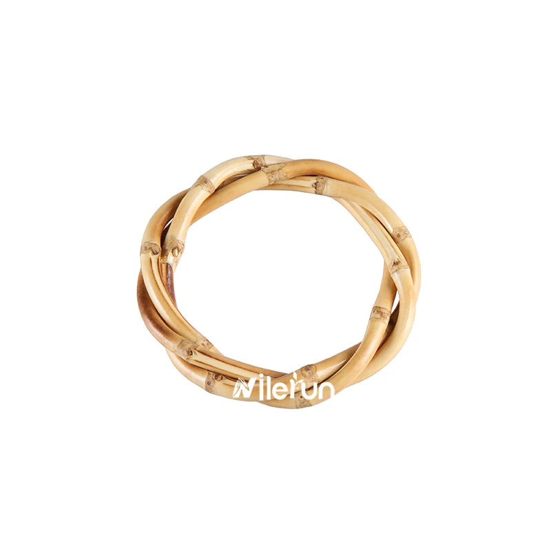 
Hand made twisted circle bamboo wood rattan bamboo root bracelet bangle 