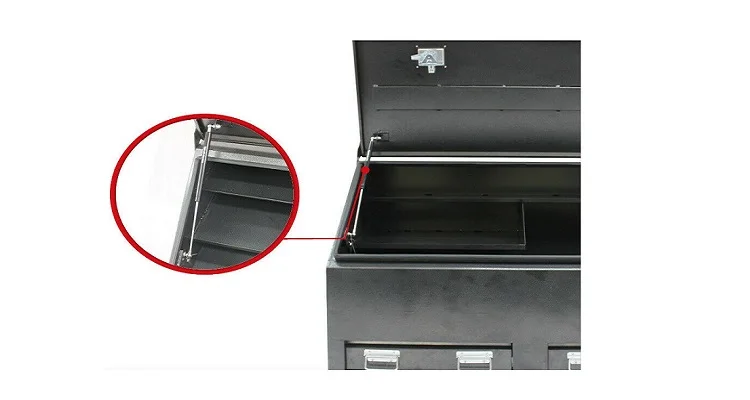 Запираемый металлический полноразмерный ящик для инструментов пикапа с ящиками