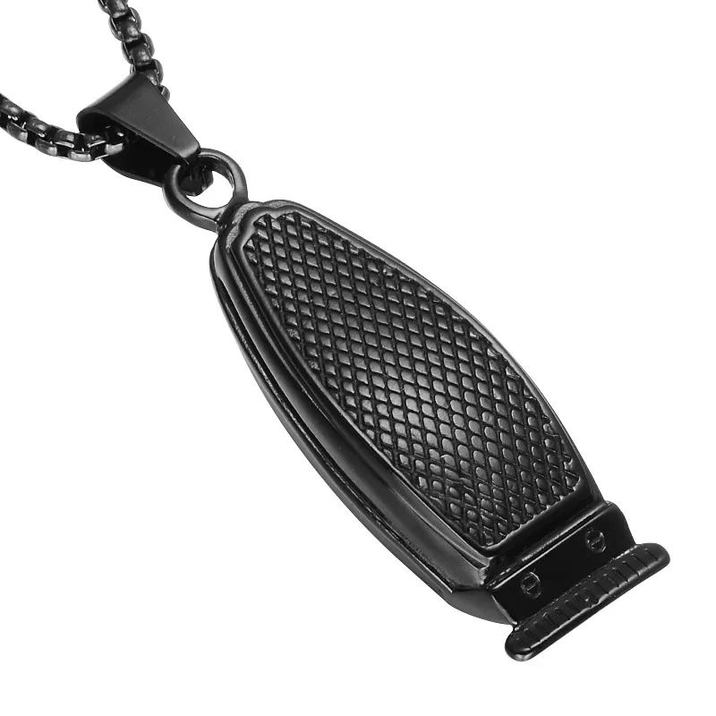 high quality 316 L stainless steel Barber Shop   Barber  Hairdresser shaving pusher Pendant   Necklace