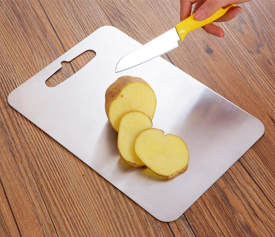 
304 Stainless Steel Choping Board 18/10 Food Grade Kitchen Durable Chopping Block Metal Cutting Board 