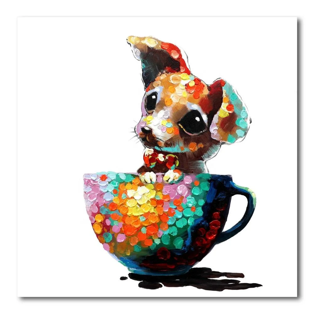 Абстрактная живопись животных стене висит для украшения детской спальни