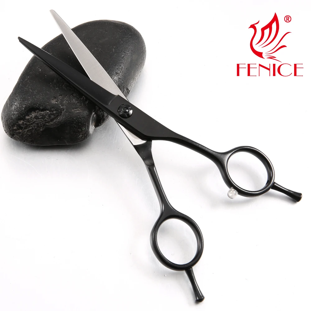 Fenice Black Titanium Hair Cutting Scissors Professional 440c Stainless Steel Hairdressing Shears