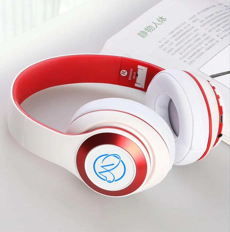 Громкой связи вызова беспроводной музыке стерео HIFI Звук led over ear bluetooth наушники с микрофоном для игр