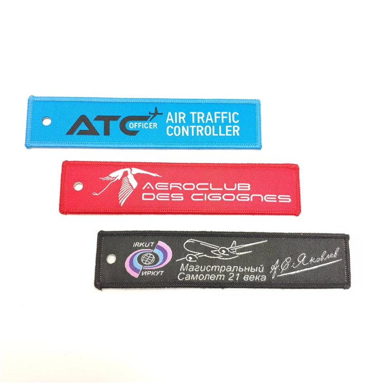 Hot sale custom embroidery keychain logo custom laser cut acrylic keychain