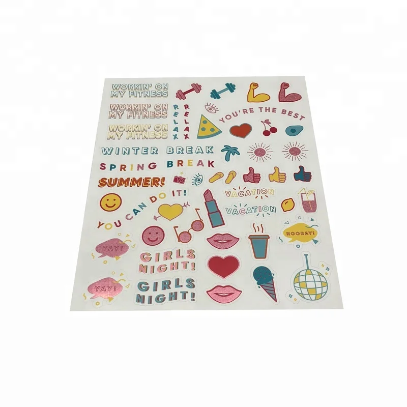 Hot sale decorative Enjoy weekly monthly colorful custom journal planner sticker sheets sticker for planner