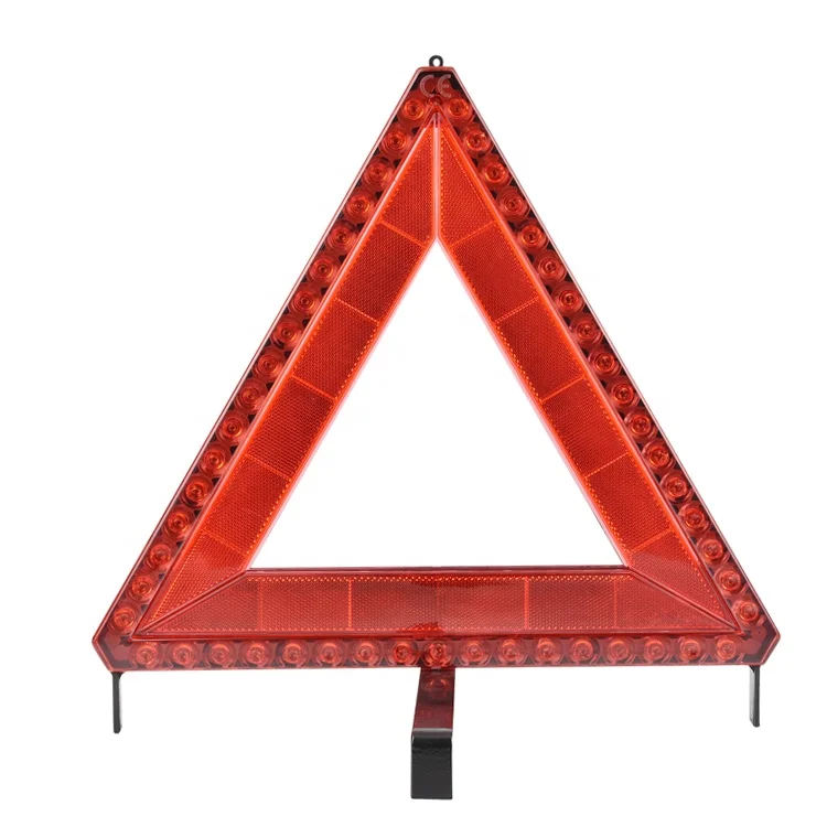 51PCS LED light warning triangle flashing/constant light accessory plug/batteries LED warning triangle