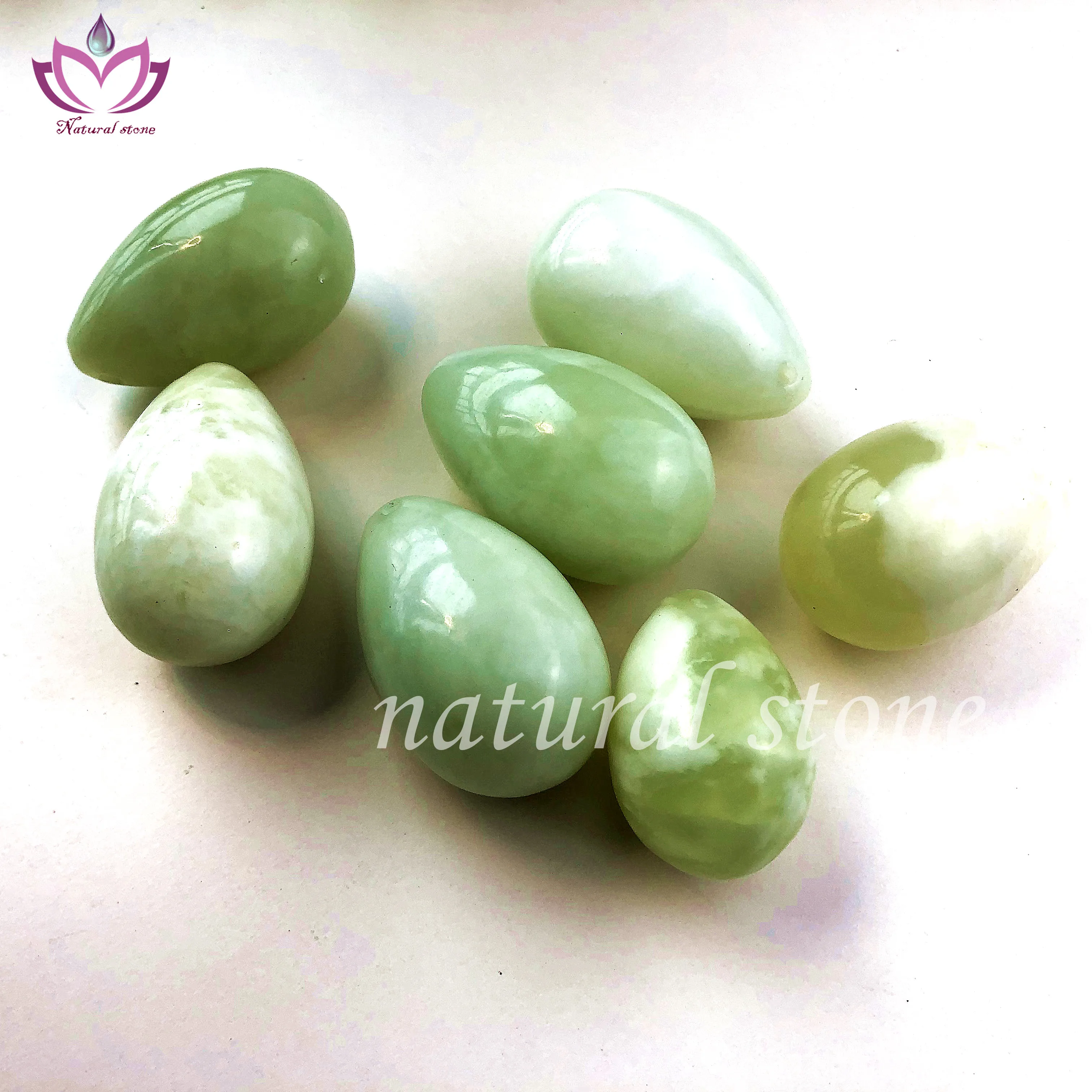 single 4.4*3.1cm drilled jade eggs yoni eggs vaginal exercise drilled jade eggs