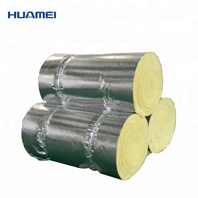 
FSK Aluminum Foil Thermal Insulation Fiber Glass Wool Roll 